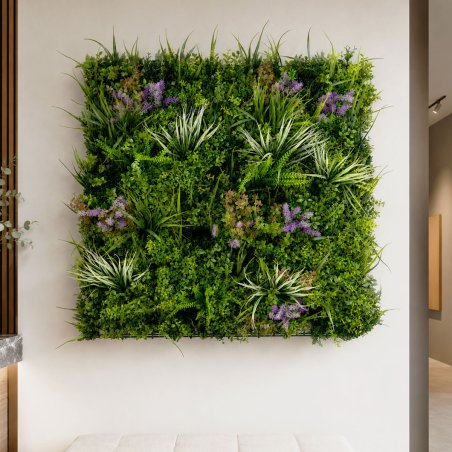 Lot de 5 plaques végétales artificielles 1 m² pour brise-vue