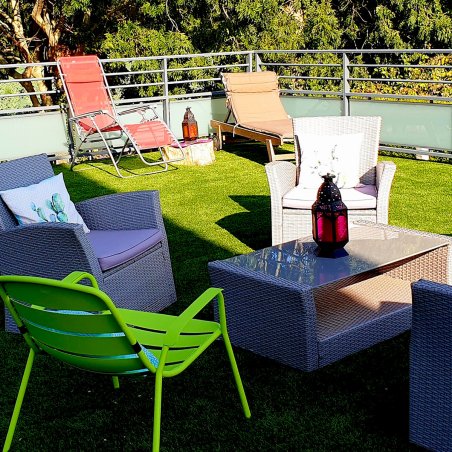 Gazon synthétique Pika 2 m de large – solution jardin économique 30 mm