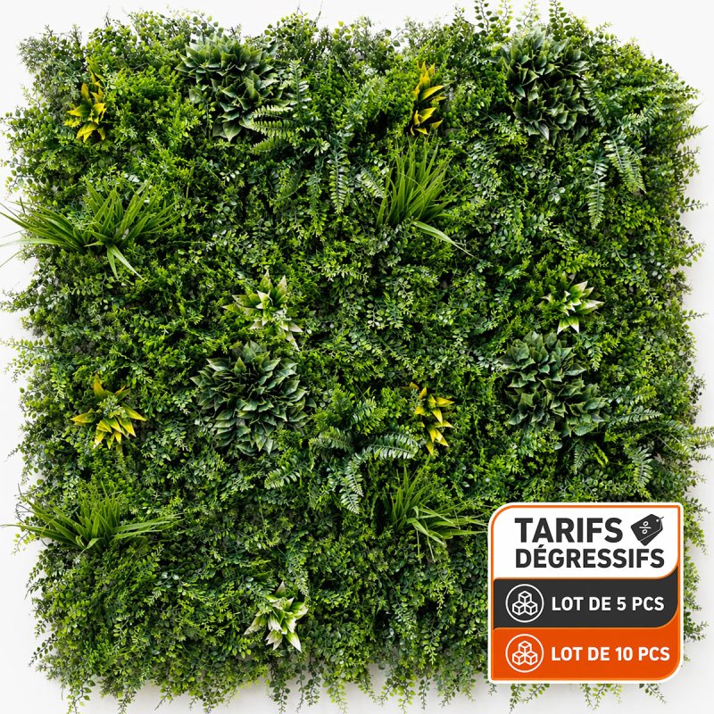 Mur vegetal artificiel brise vue Fougère dense