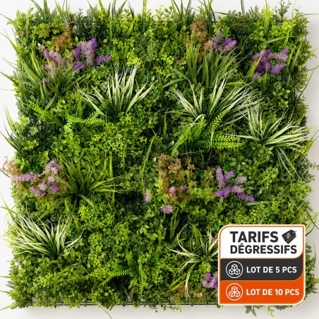 Brise-vue mur végétal artificiel 1 m x 1 m pour balcon et terrasse