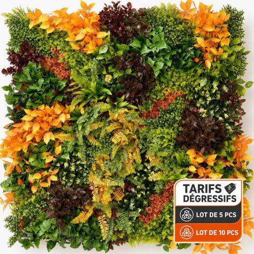Mur Végétal Artificiel Amazone Automne 1 x 1 m