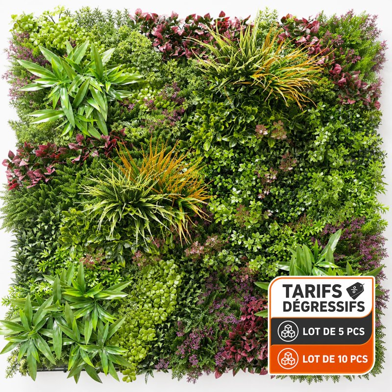 Mur vegetal artificiel brise vue Wood Colors