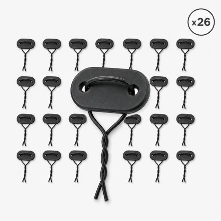 lot de 26 fixation pour canisses noires