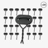 lot de 26 fixation pour canisses noires
