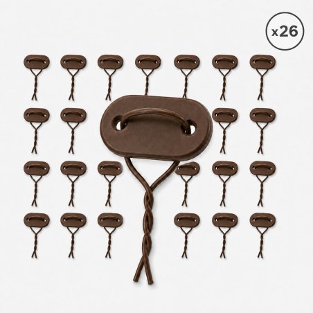 systeme d'attache pour canisses marron