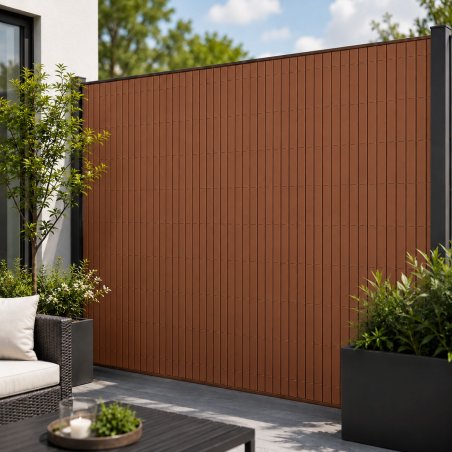 detail brise vue renforcé couleur marron
