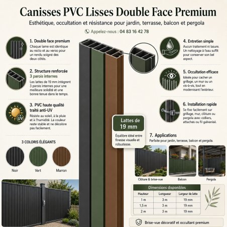 brise vue bambou double face pvc