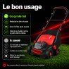 Brosseuse gazon synthétique sans fil DT2504S rouge et noire avec sac – rendu fabricant retouché
