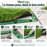 Profil VertEdge du fabricant : forme courbe et découpes de flexion, à recouvrir par le gazon