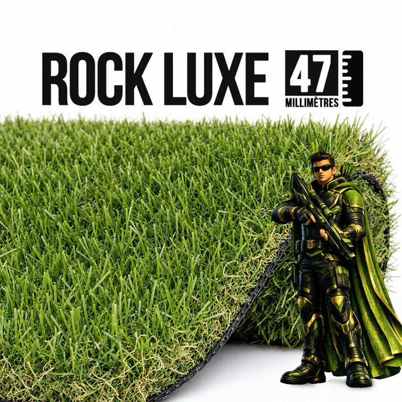 Rock / Luxe 47mm gazon synthétique haut de gamme aspect naturel