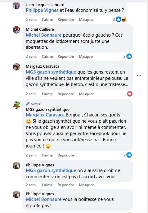 reseaux sociaux gazon synthetique