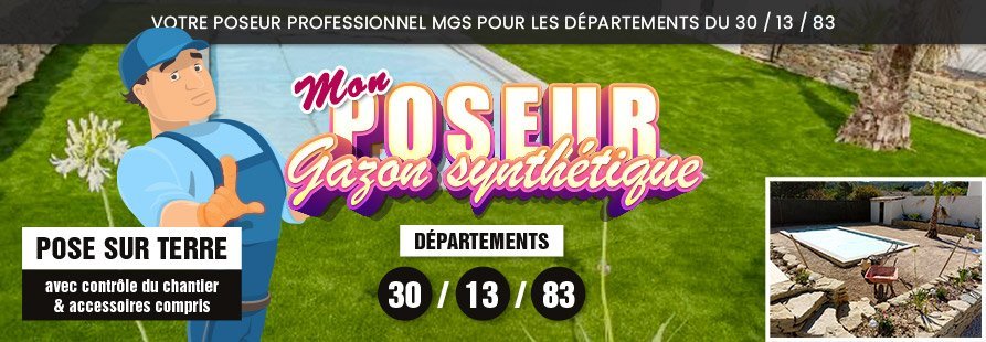 Pose de Gazon Synthétique