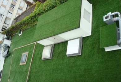 Toit terrasse Rooftop en gazon synthétique