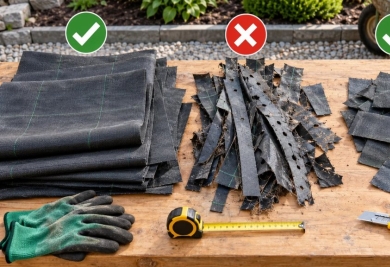 Chutes de géotextile : lesquelles réutiliser et lesquelles écarter ?
