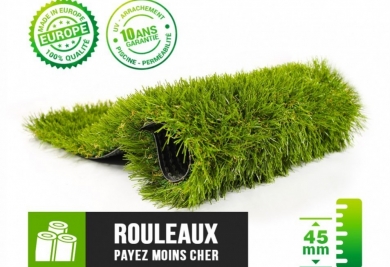 Rouleaux de 1x3 m de gazon synthetique, de  1x5 m ou de 1x10m 